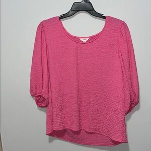 Terra & Sky Fuchsia Textured Blouse
